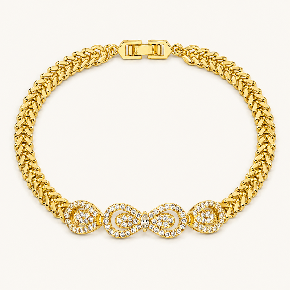 سوار نسائي أنيق مطلي بالذهب، صورة للمنتج — B-0009 — صورة 4