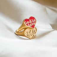 Gold God is Love Ring
