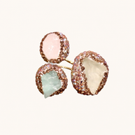 خاتم اللؤلؤ وعين النمر، صورة للمنتج — R-0006-green stone — صورة 1