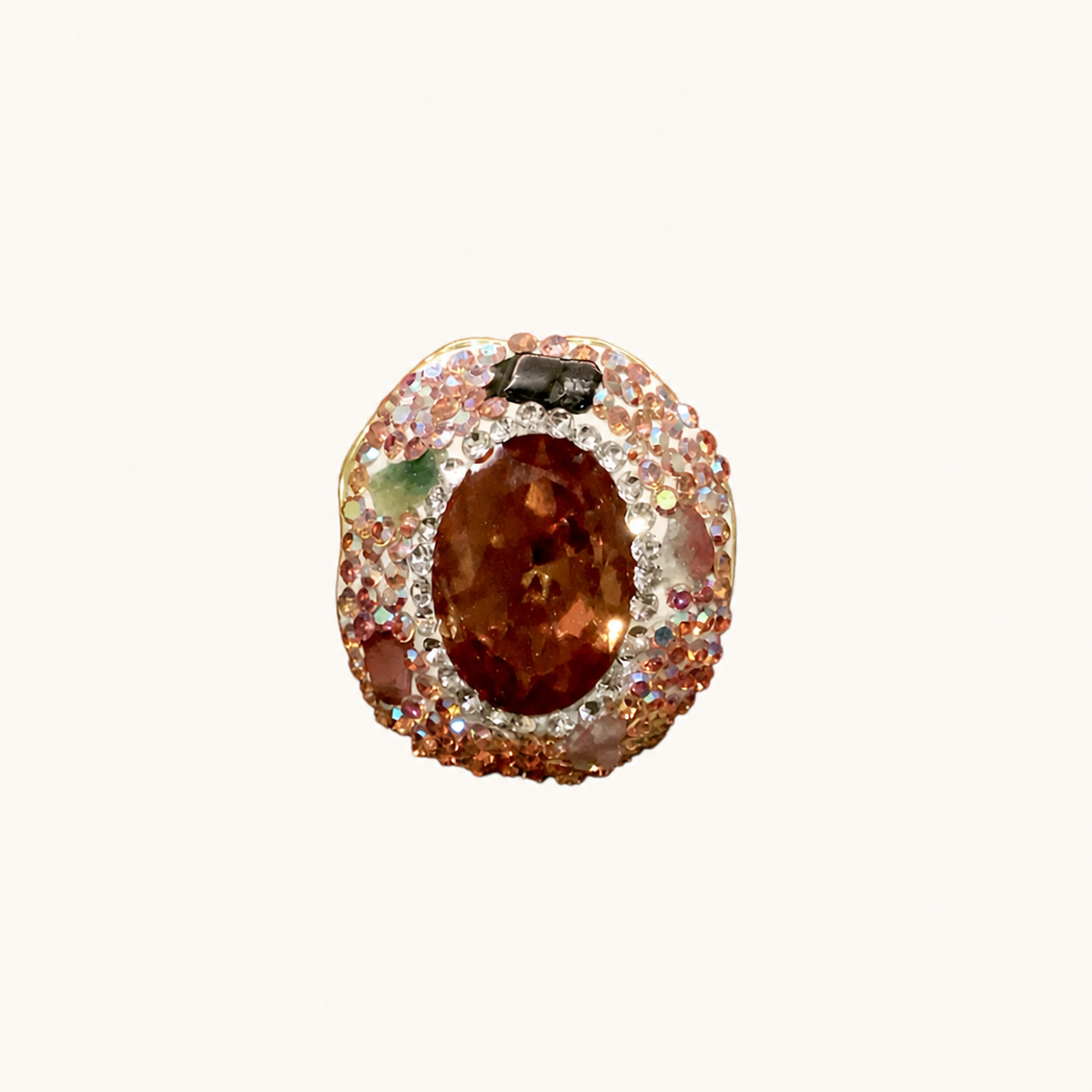 خاتم اللؤلؤ وعين النمر، صورة للمنتج — R-0006-sudan tourmaline — صورة 1