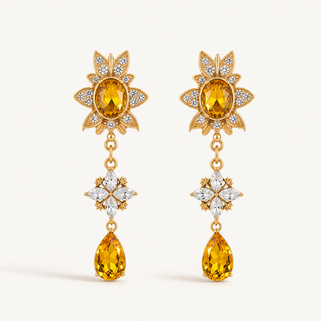 طقم أجنحة الكريستال الملكي، صورة للمنتج — S-0003-yellow — صورة 3
