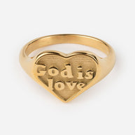 Gold God is Love Ring